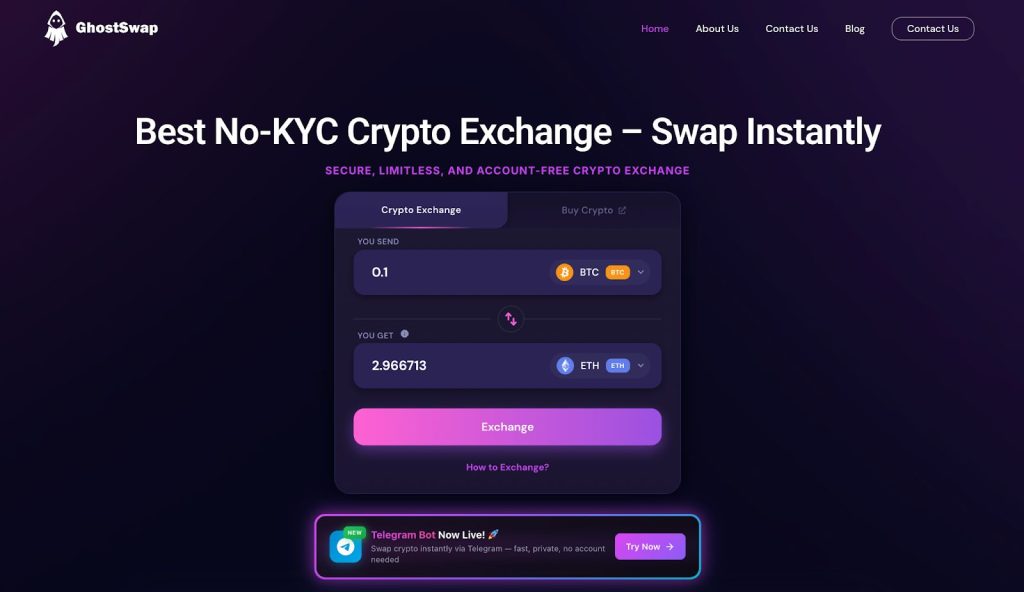 Anonymous Crypto Exchange: Reasons GhostSwap is Preferred for Private Swaps in 20260