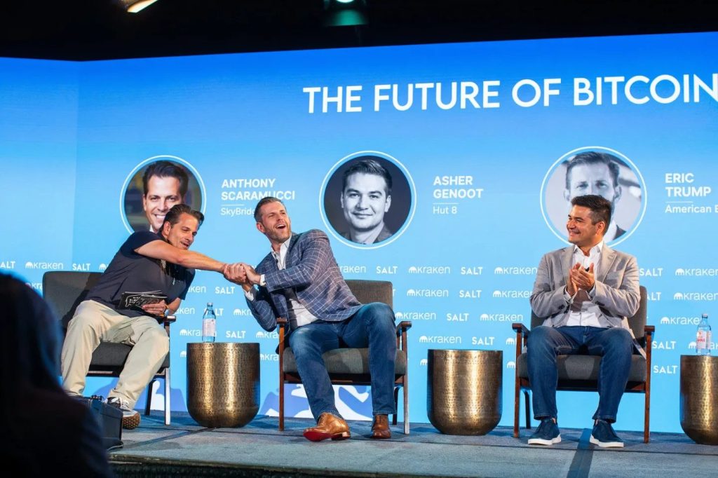 Scaramucci Family Invests $100M in Trump Sons' Bitcoin Mining Company0