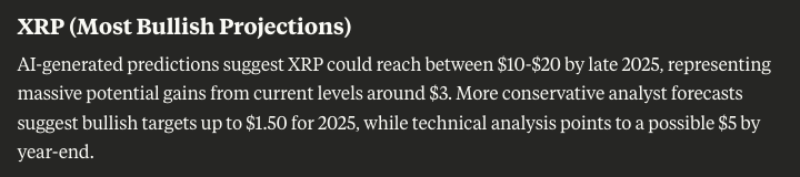 AI Model Claude Forecasts End-of-2025 Values for XRP, Dogecoin, and Pi Coin0