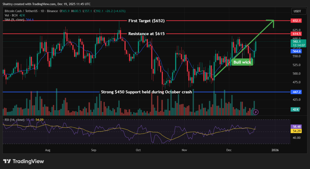 Bitcoin Cash Price Forecast: Will BCH Reach $650 by Christmas?0