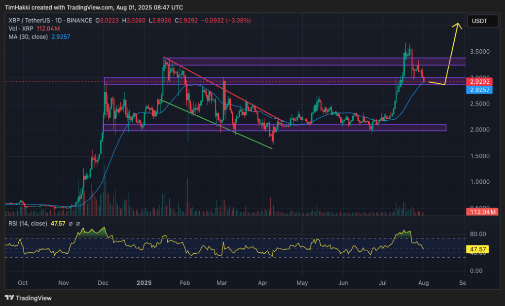 Cryptocurrency Market Forecast for August 1 – XRP, Solana, Cardano0