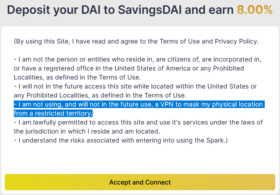 Dispute Arises as MakerDAO's Spark Protocol Restricts Access for VPN Users2