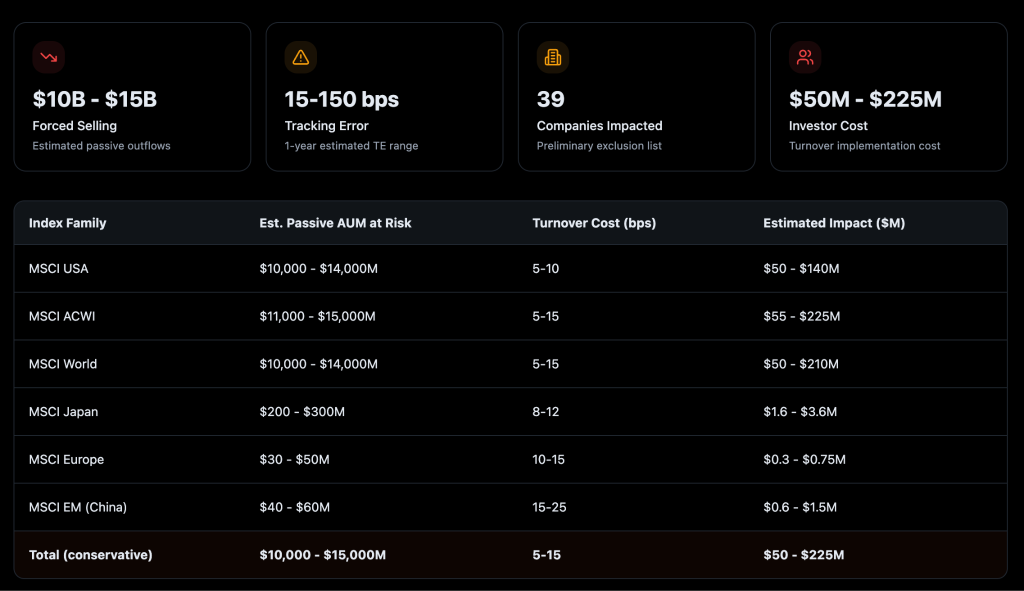 MSCI Index Adjustments May Trigger $15 Billion Cryptocurrency Treasury Liquidation0
