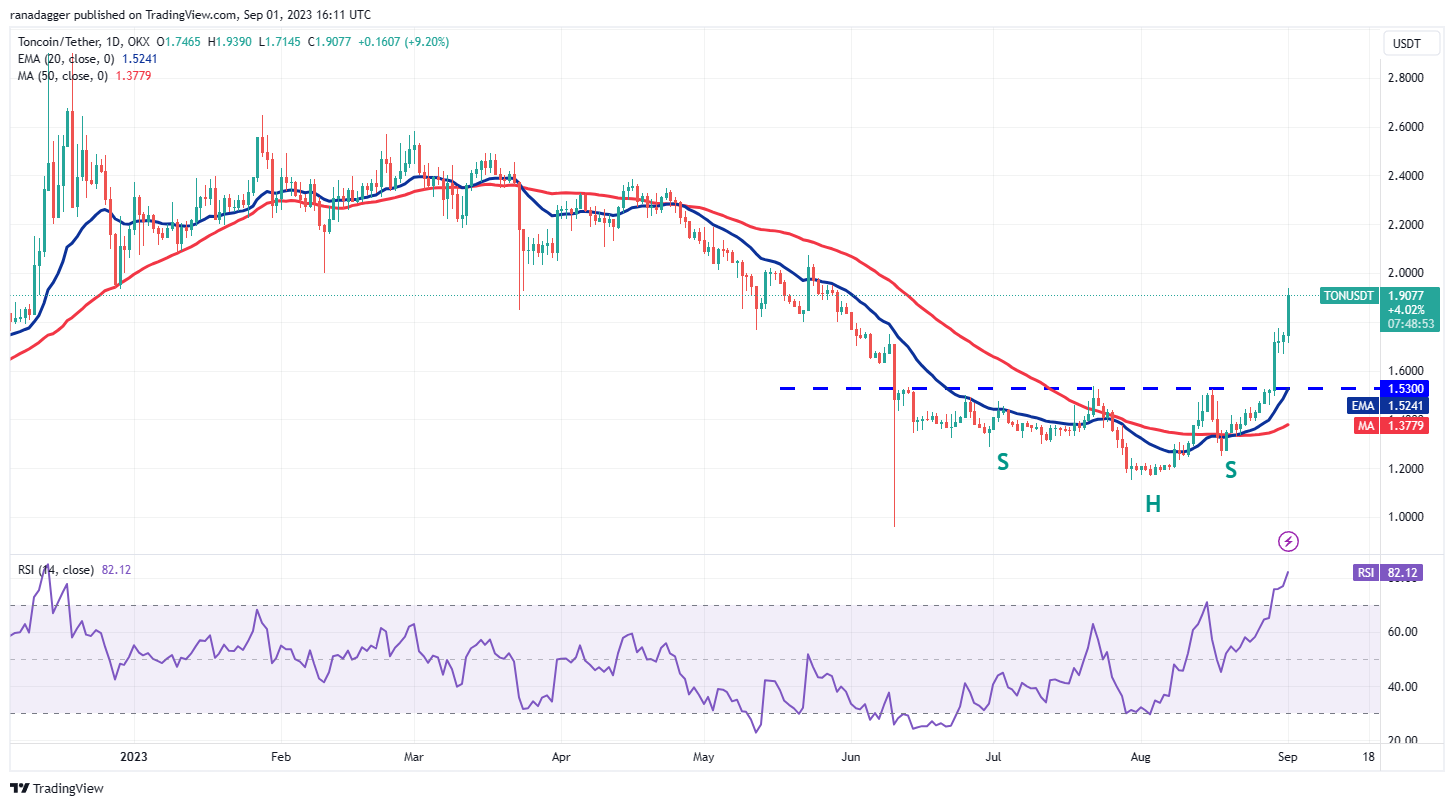 Price Review 9/1: BTC, ETH, BNB, XRP, ADA, DOGE, SOL, TON, DOT, MATIC8