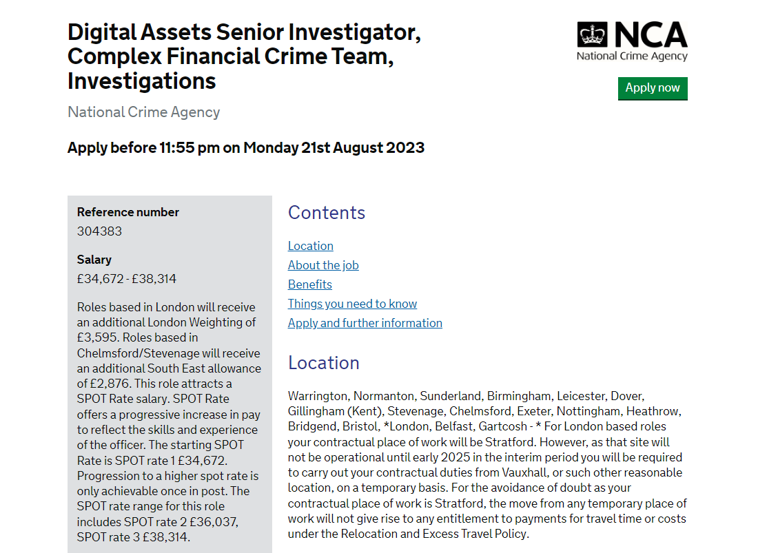 UK to expand cryptocurrency crime unit, initiating recruitment drive0