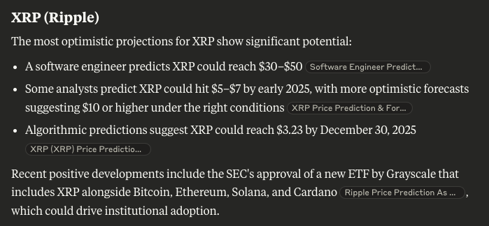 AI Model Claude Forecasts End-of-2025 Prices for XRP, Shiba Inu, and Pepe0