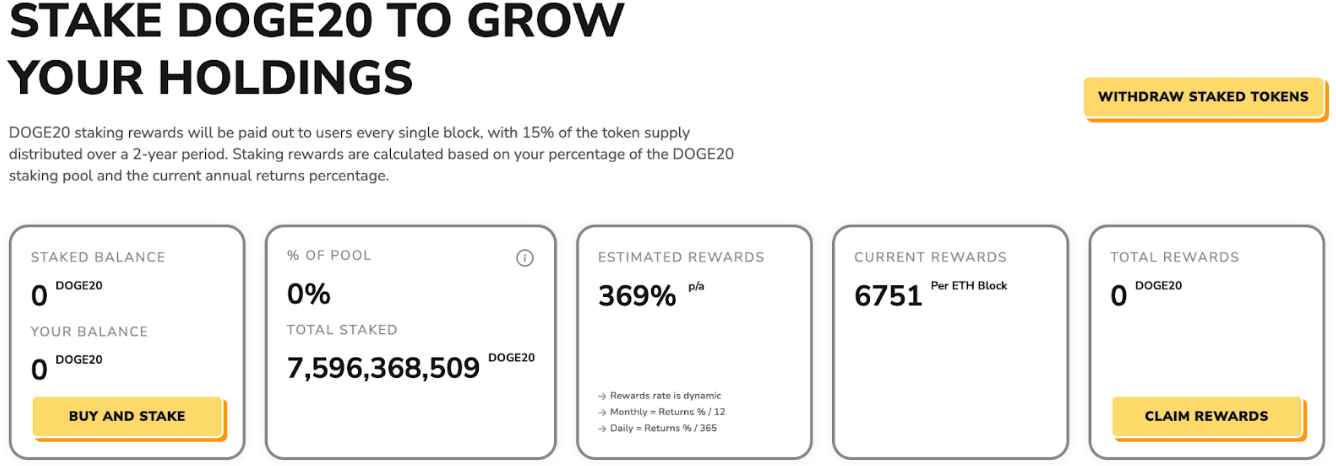 Dogecoin20 Surpasses $2 Million, While DOGE Experiences a 5% Decline to $0.1447