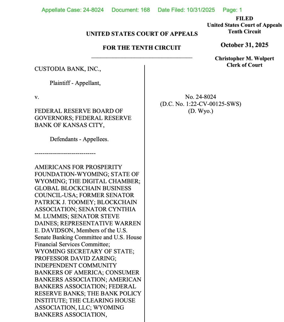 Federal Reserve Denies Caitlin Long's Crypto Bank's Request for Master Account After Five-Year Effort0