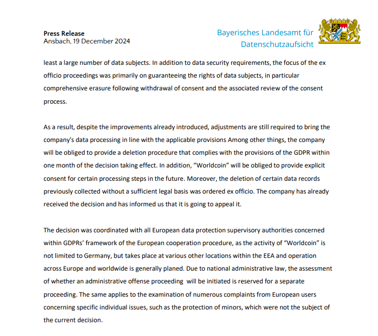 German Regulator Directs Worldcoin to Erase Non-Compliant Information Due to GDPR Breaches0