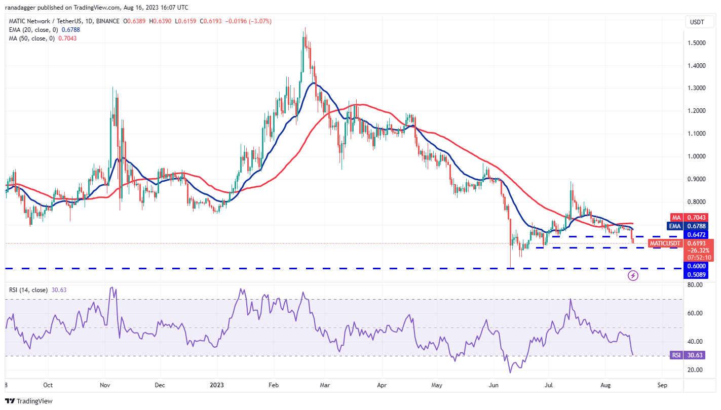 Market Overview 8/16: BTC, ETH, BNB, XRP, DOGE, ADA, SOL, MATIC, LTC, DOT8
