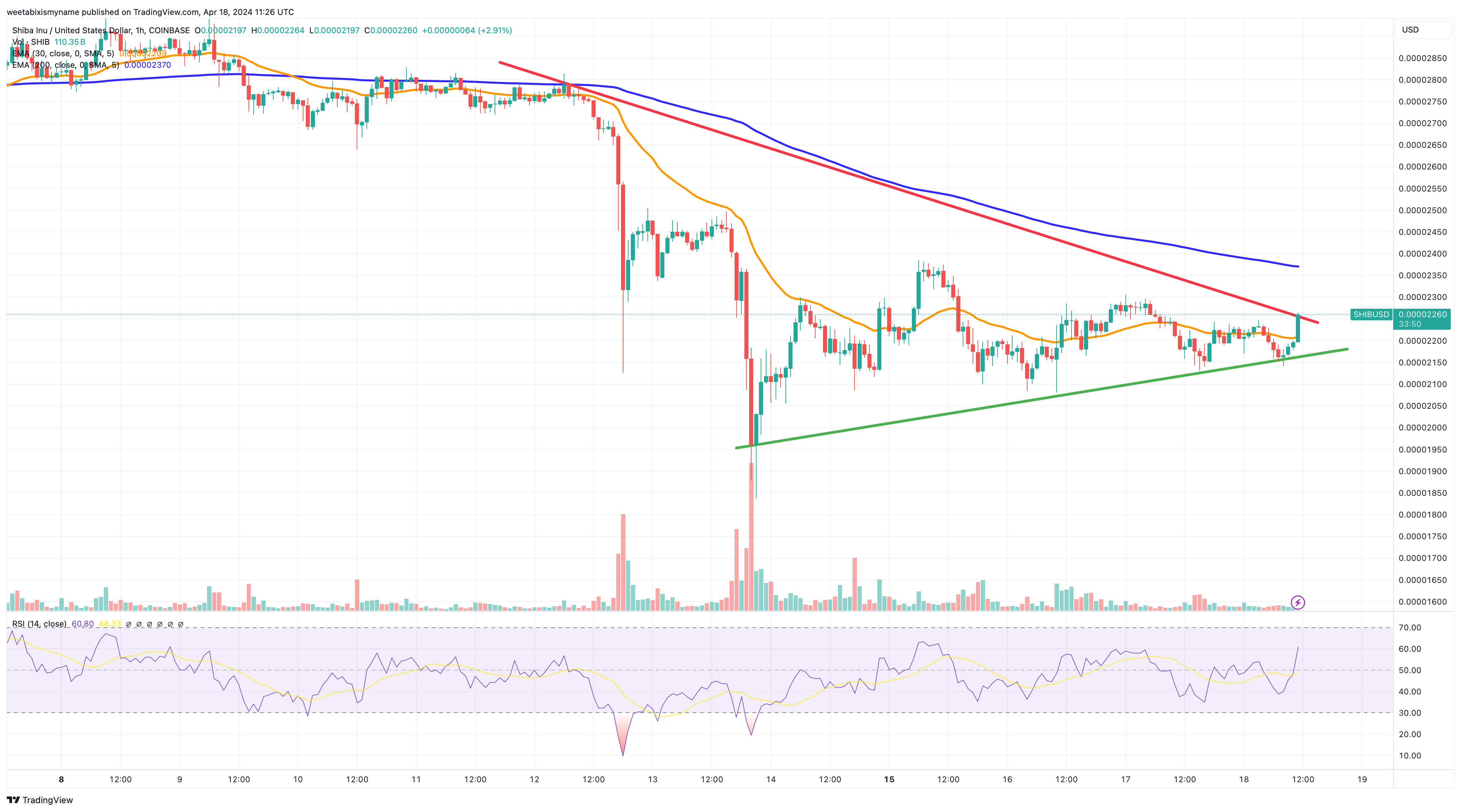 Shiba Inu Price Forecast Following 22% Decline in SHIB Over the Past Week – Identifying the Next Support Level.0
