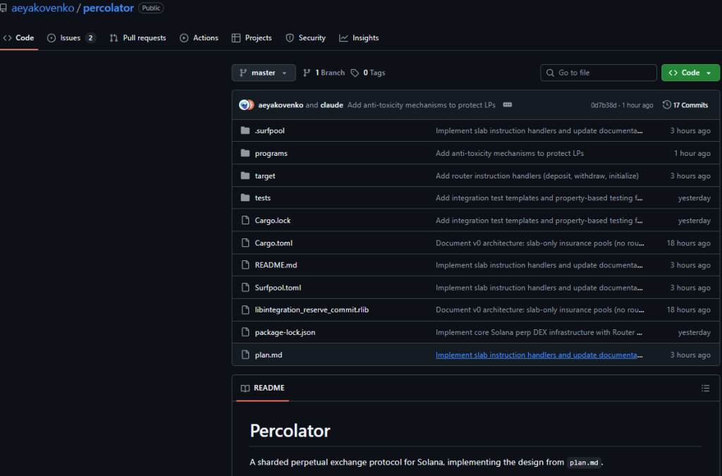 Solana Creator Introduces 'Percolator' Perpetual DEX – A Direct Challenge to Aster and Hyperliquid0
