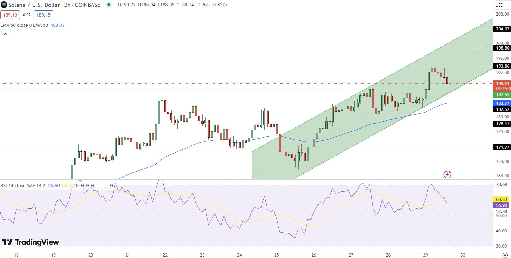 Solana Value Surges: SOL Nears $200 Threshold – Potential New Record Highs?4