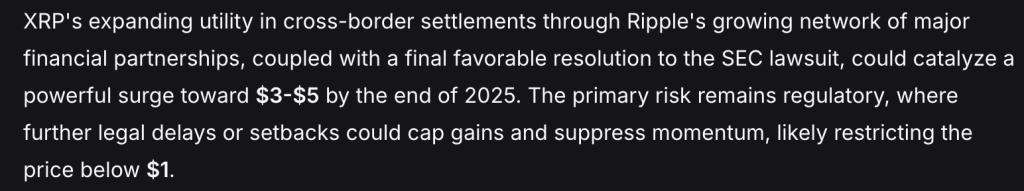 China's DeepSeek AI Forecasts XRP, Solana, and Dogecoin Prices for End of 20250