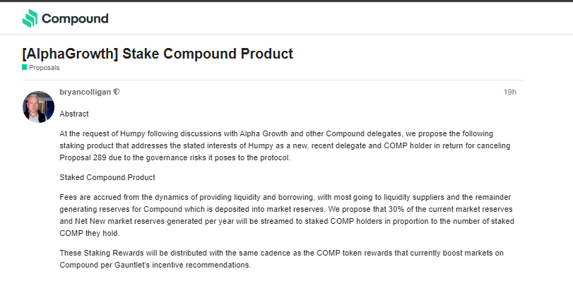Compound Finance Settles Disagreement with Crypto Investor Humpy and The Golden Boys Following Governance Conflict1