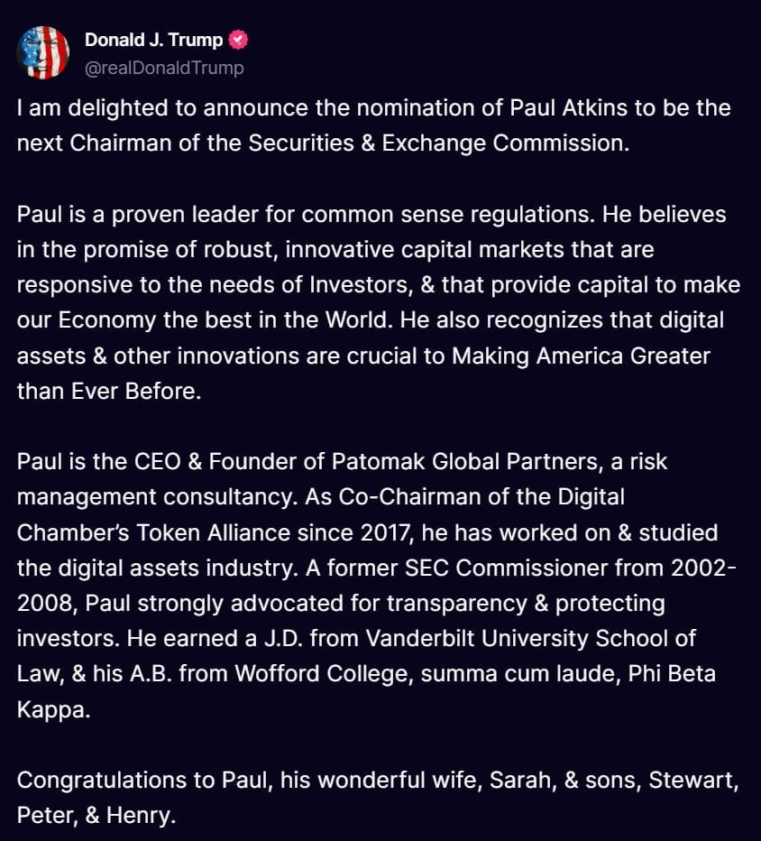 What Reforms Can We Expect from Paul Atkins at the SEC?0