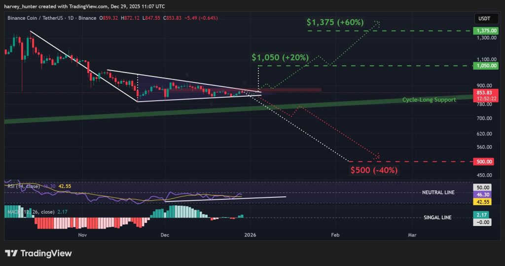 Binance Coin Forecast: Will BNB Surge in 2026 with Fermi Hard Fork Scheduled for January 14?2