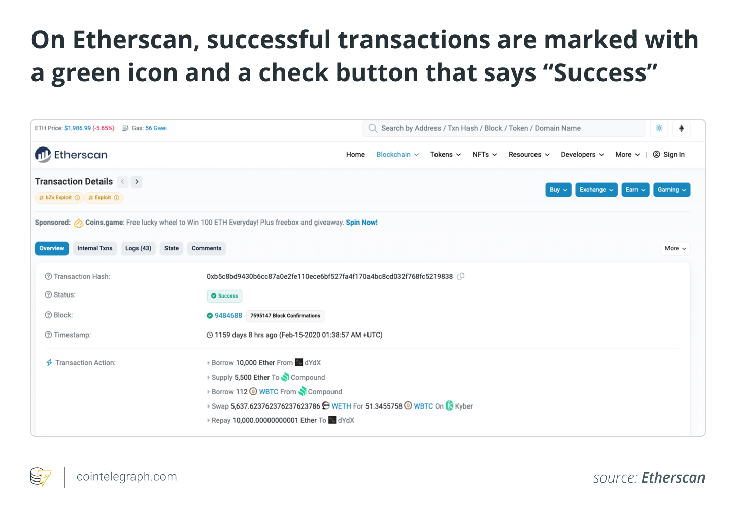Methods for verifying an Ethereum transaction7