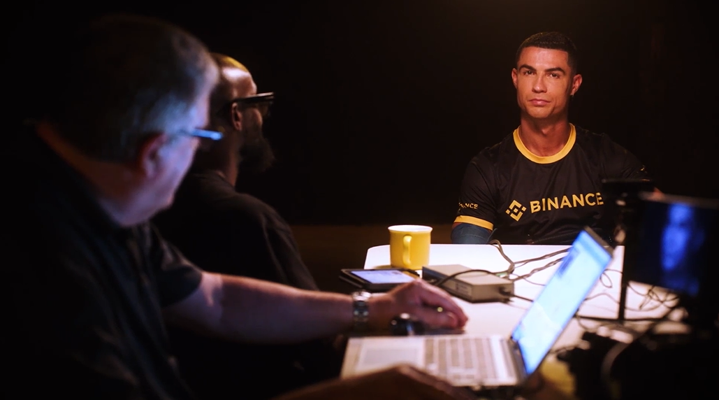 Ronaldo hints at NFT intentions during a lie detector examination.0