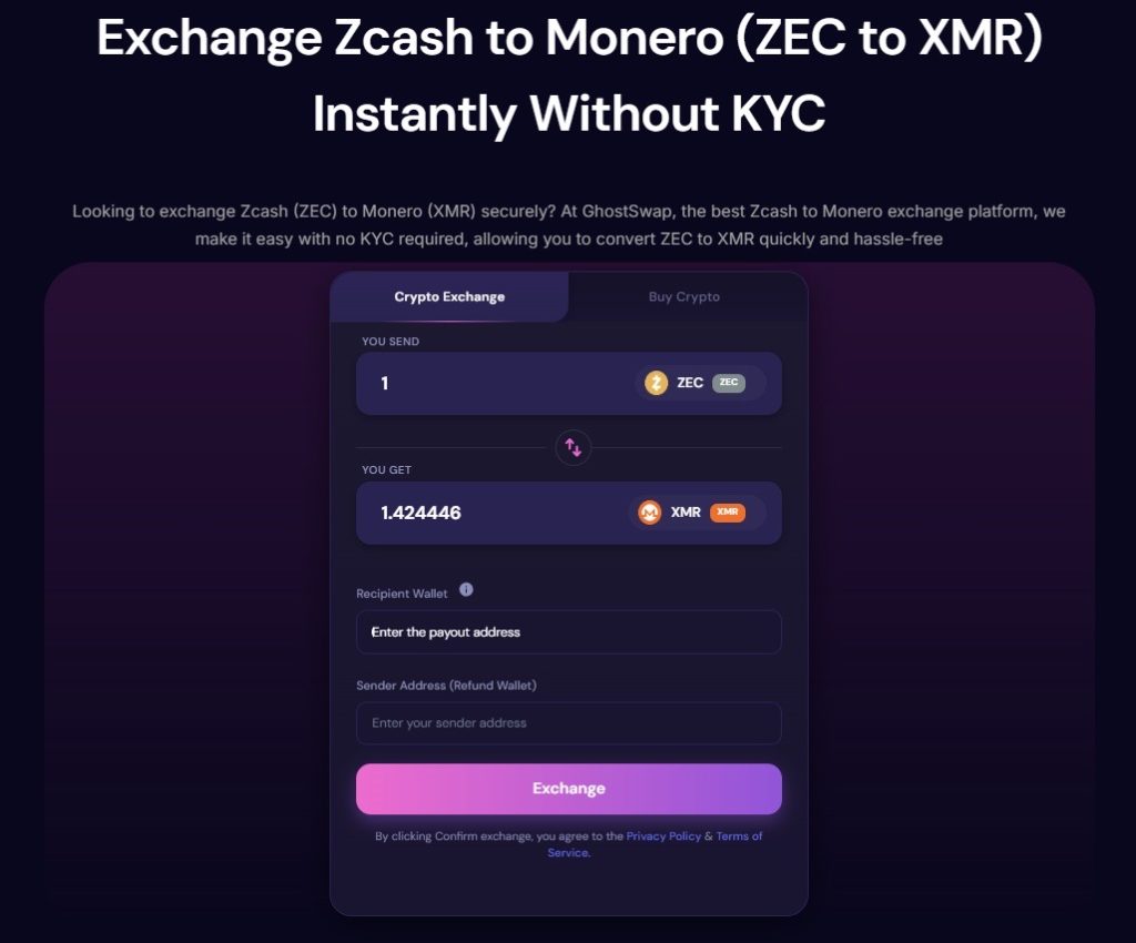 How to Swap Zcash to Monero With No KYC, in One Step0