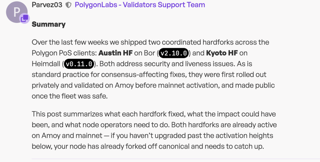 Polygon Crypto Secures Bor and Heimdall Clients Before Disclosure0