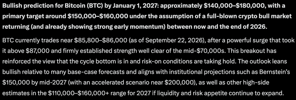 Perplexity AI Predicts a Big Move for BTC in 2026 Even With Recent Dip