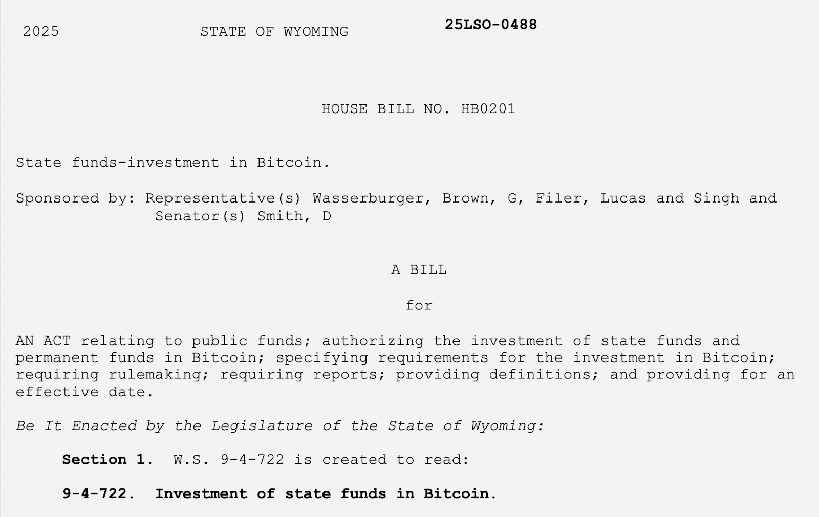 Wyoming and Massachusetts Suggest Strategic Bitcoin Reserve Laws0