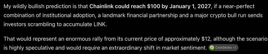 Claude AI Predicts that Chainlink (LINK) Could Hit Triple Digits in 2026