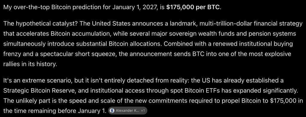 Google Gemini AI Predicts Bitcoin to Hit $175K by 2027