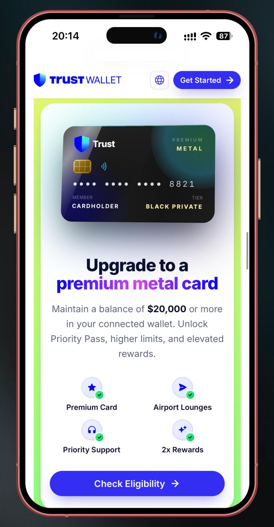 Карта Trust Wallet Карта Trust Wallet1
