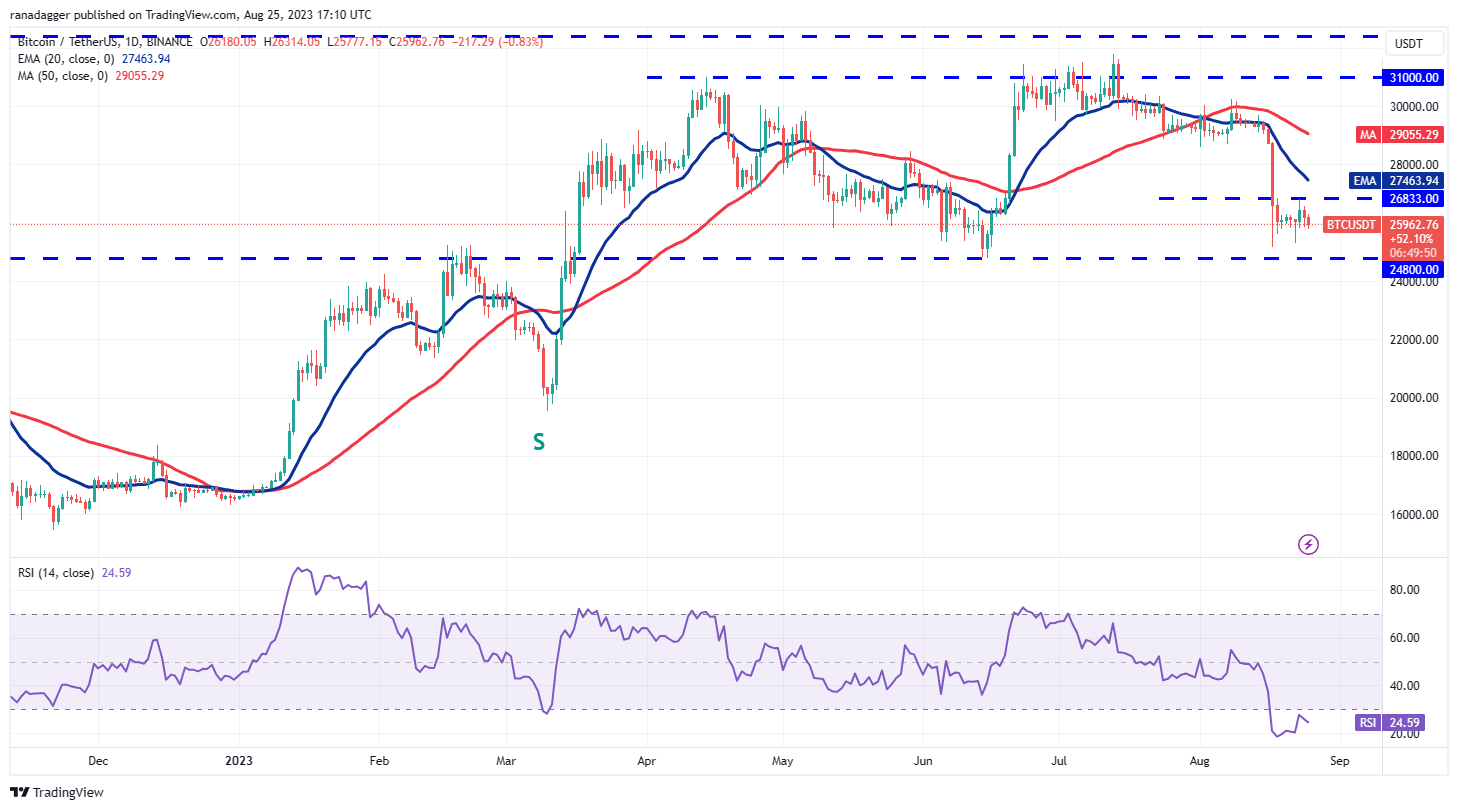 Price analysis 8/25: BTC, ETH, BNB, XRP, ADA, SOL, DOGE, DOT, MATIC, TON1