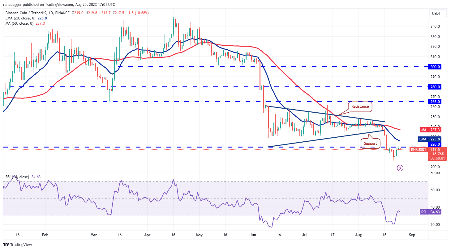 Price analysis 8/25: BTC, ETH, BNB, XRP, ADA, SOL, DOGE, DOT, MATIC, TON3